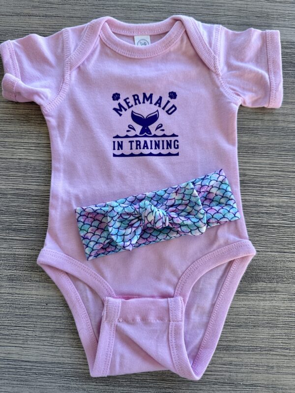 Mermaid in Training Set - Pink (w/purple print)