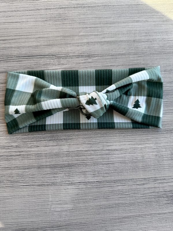 Ribbed Knit - Buffalo Plaid Green Tree - Image 2