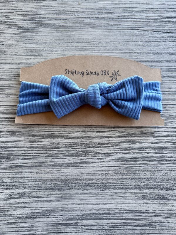 Baby Headband ~ Ribbed Knit/Powder Blue