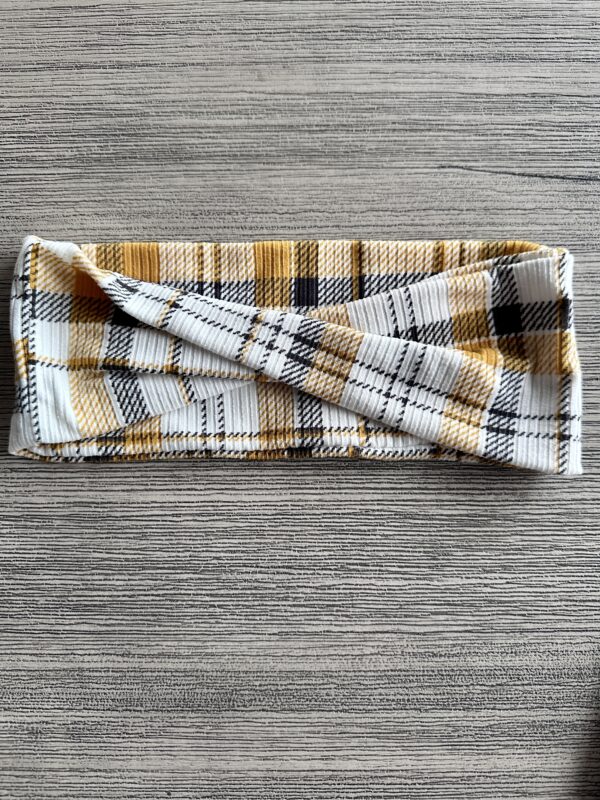 Ribbed Knit - Mustard & Black Plaid - Image 4