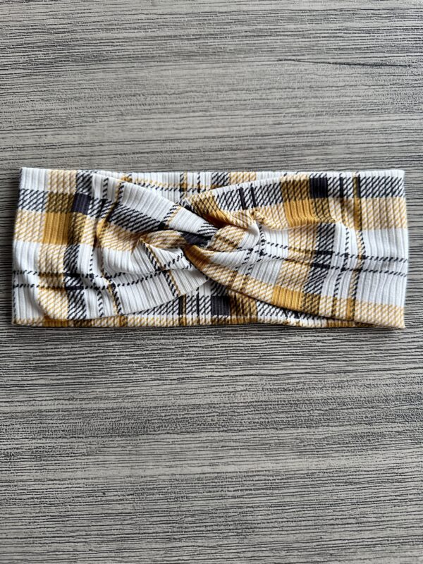 Ribbed Knit - Mustard & Black Plaid - Image 3