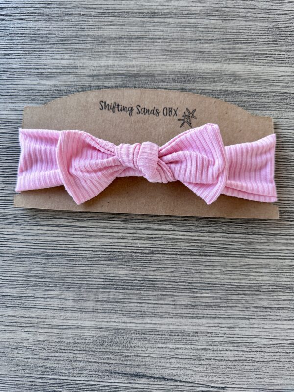 Baby Headband ~ Ribbed Knit/Pink