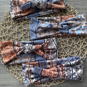 Boho ~ Blue and Burnt Orange