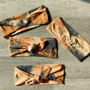Tie Dye ~ Orange & Navy Blue